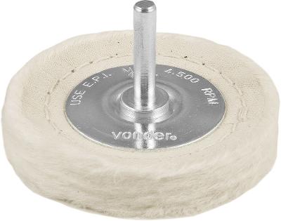 Roda de feltro/pano 3x1/2" haste 1/4" p/ polimento Vonder