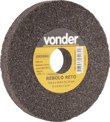Rebolo Reto 152,4x19,0x31,8 24/36 Grosso Marrom Uso Geral - 