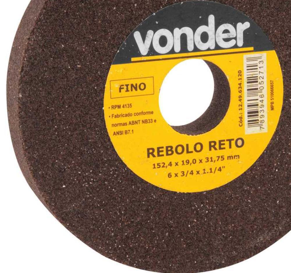 Rebolo reto 6" x 3/4" fino VONDER - 3