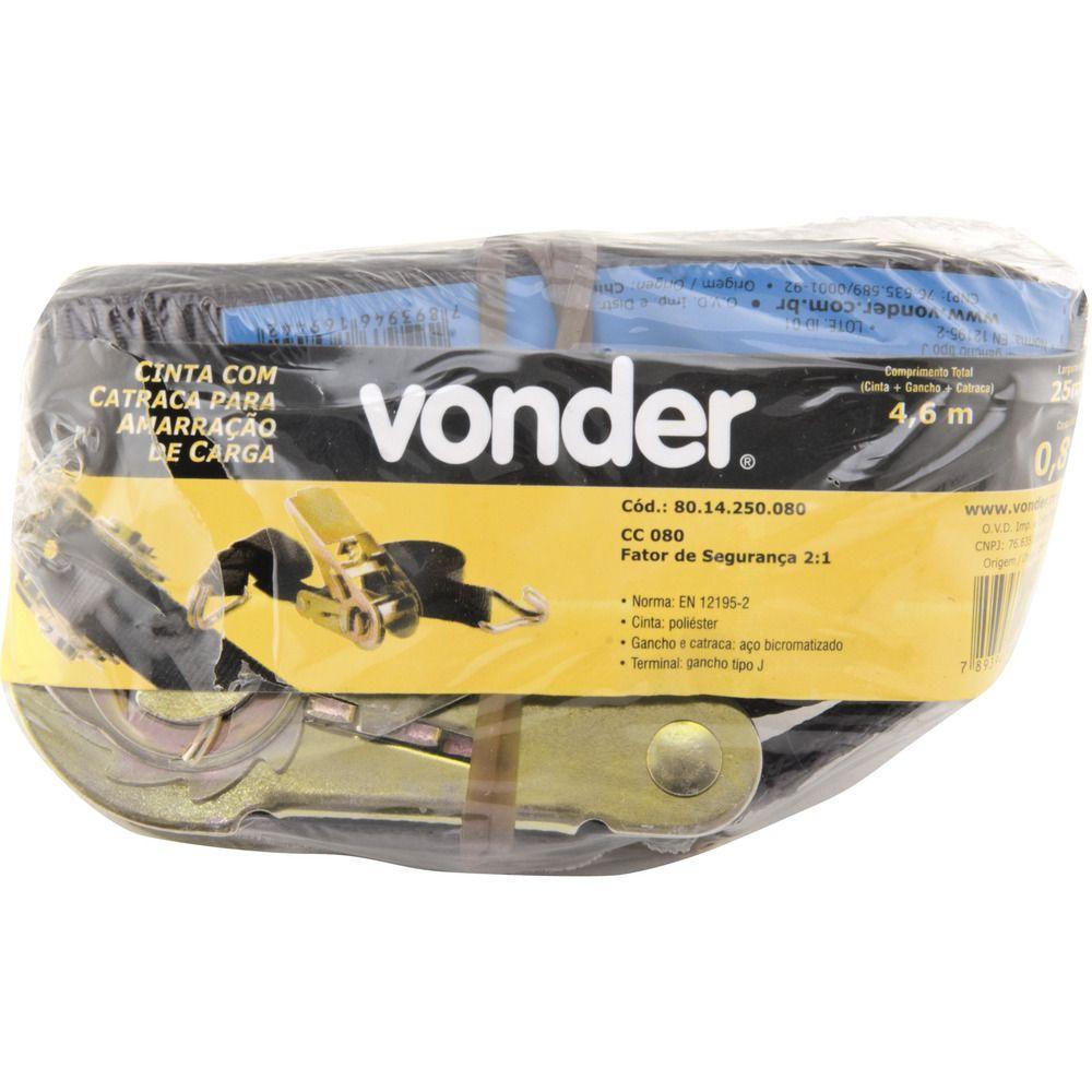 Cinta Para Amarração De Carga Com Catraca 0,8tx4,6m 25mm Cc080 Vonder - 2