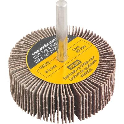 Roda lixa minikontour 60x20mm g80 haste 6mm - Vonder