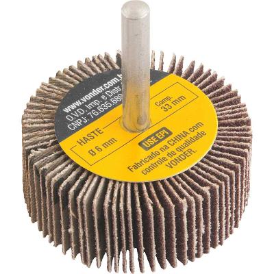 Roda lixa minikontour 50x20mm g80 haste 6mm - Vonder