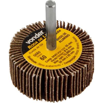 Roda lixa minikontour 50x20mm g60 haste 6mm - Vonder