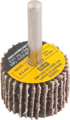 Roda lixa minikontour 40x20mm g80 haste 6mm - Vonder