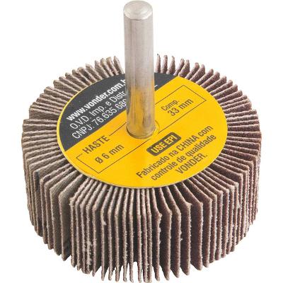 Roda lixa minikontour 50x20mm g120 haste 6mm - Vonder