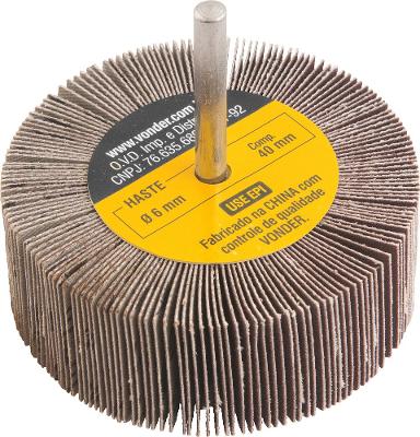 Roda de Lixa 80mmX30mm c/ Haste G220 - Vonder