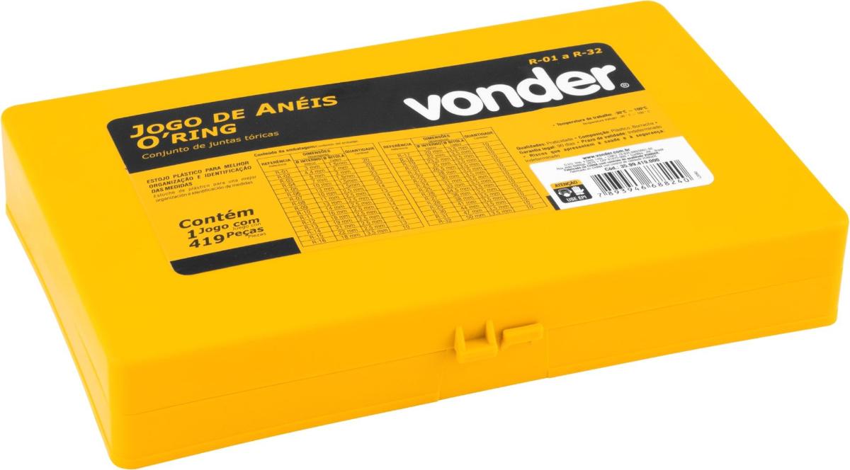 Jogo de Anéis Oring com 419 peças Vonder - 6