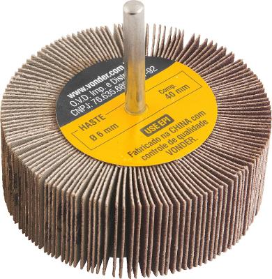 Roda de Lixa 80mmX30mm c/ Haste G120 - Vonder