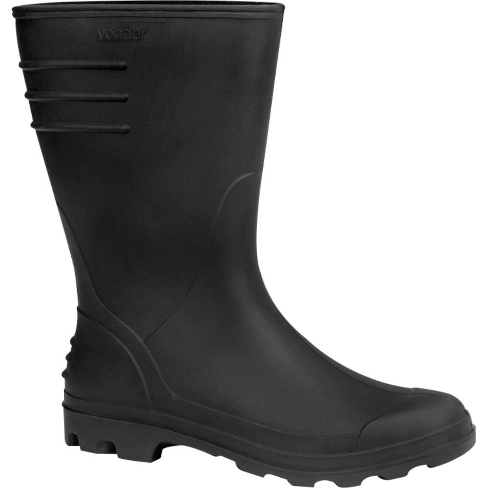 Bota PVC Preta Cano Médio sem Forro 40  - Vonder - 1