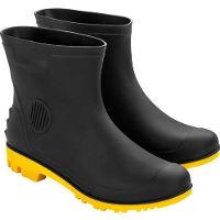 Bota (Al) Pvc 43 Preta/Amarela C3/4 Sf Vonder - 1
