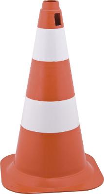 Cone sinalização 50cm laranja/branco polietileno Vonder