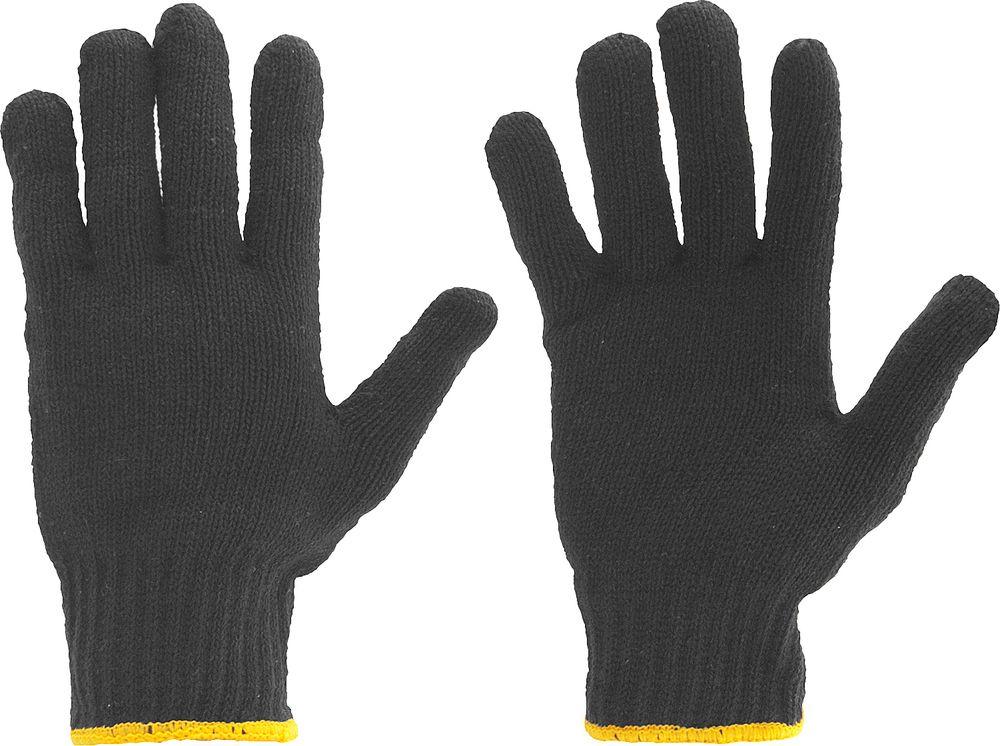 Luva de Malha Algodãoe poliéster Preta 4 fios Vonder - 1