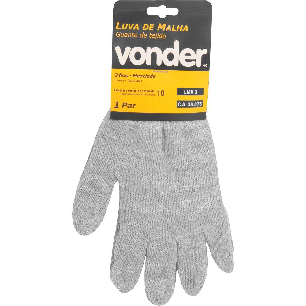 Luva de Malha 3 Fios Lmv 3 Mesclada Encartelada Vonder - 2