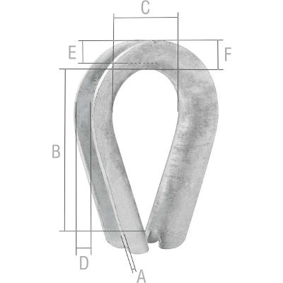 Anilha para cabo de aço 1/2" leve galvanizada - Vonder