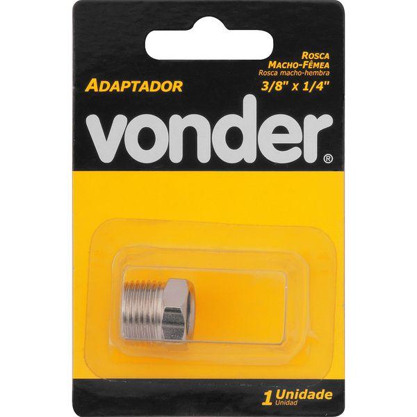 Adaptador 3/8x1/4" macho/npt aço zincado com 1 peça Vonder - 3