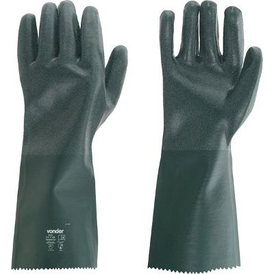 Luva Pvc Palma Áspera Com Forro 36cm Pav0036 Com 05 Pares - 
