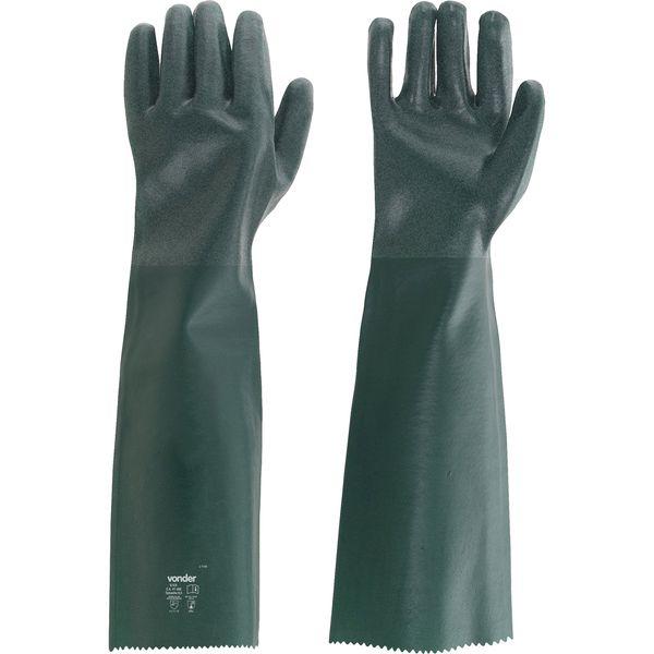 Luva Pvc Palma Áspera Forro 65cm Pav0065 05 Pares Vonder - 1