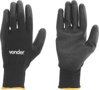 Luva poliéster helanca g preto palma pu ca30909 Vonder - 1