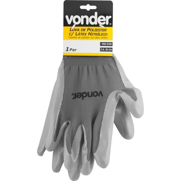 Luva poliester/latéx nitrílico tamanho 9 ca35454 - Vonder - 2