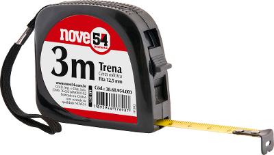 Trena aço 3x12,5mm curta hobby - Nove54