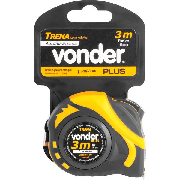 Trena aço 3mx16mm curta auto trava - Vonder Plus - 2
