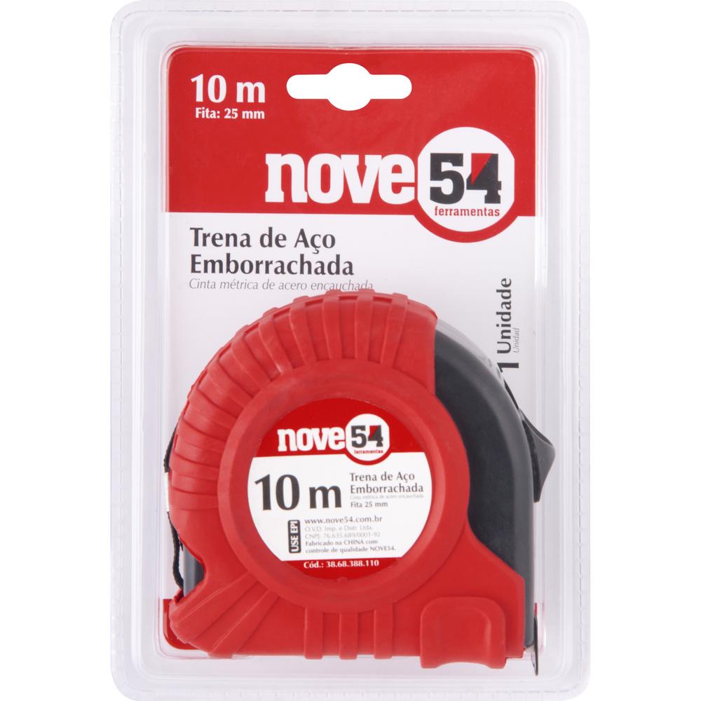 Trena aço 10mx25mm curta emborrachado - Nove54 - 3