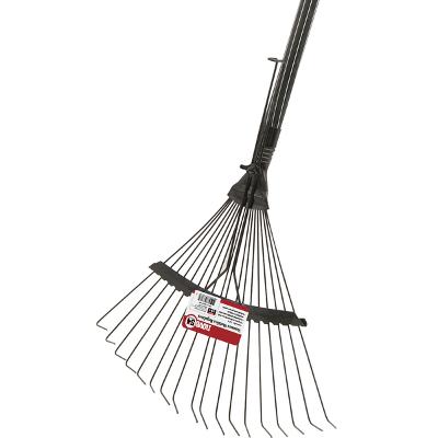 Vassoura Para Jardim Metálica 18 Dentes Com Cabo Palheta Reg