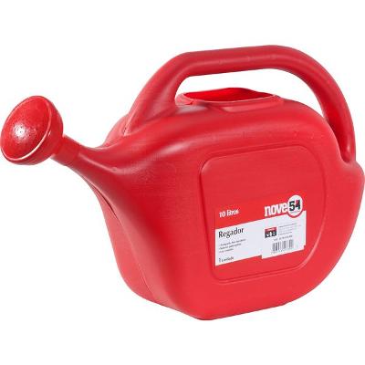 Regador plástico 10 litros vermelho Nove54