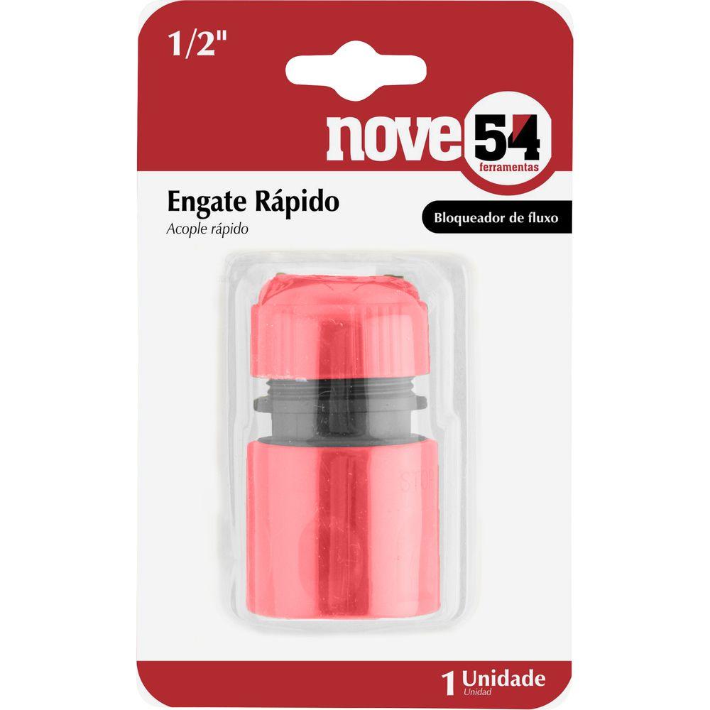 Engate Rápido Jardim 1/2  Plástico Com Bloqueador - Nove54 - 2