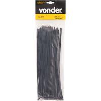 Abraçadeira de nylon 140x3,6mm preta com 1000 peças Vonder - 1