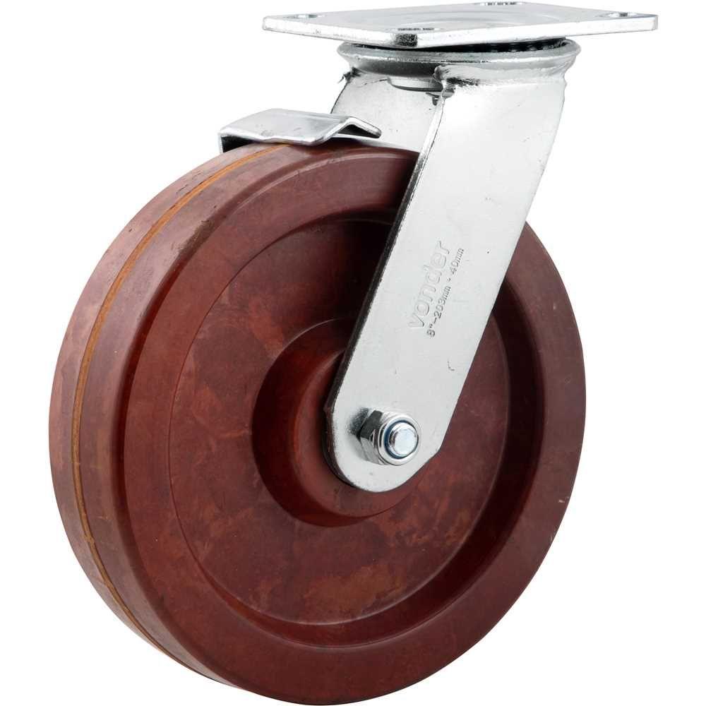 Rodizio Giratório com Freio 8'' Celeron Industrial Vonder - 2