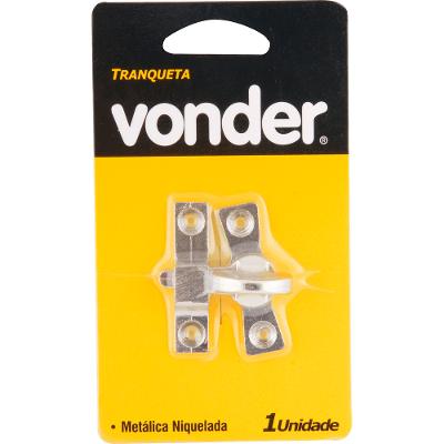 Tranqueta simples aço carbono niquelado - Vonder