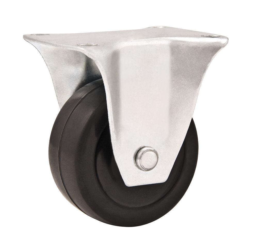 Rodizio Fixo 2  Leve 25kg Borracha Preta Vonder - 1