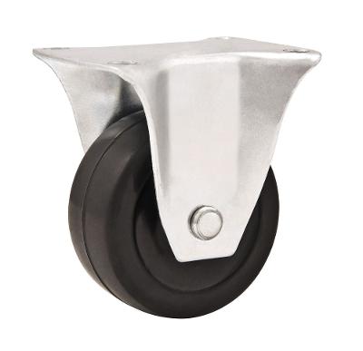 Rodizio fixo 2" leve 25kg borracha preta - Vonder