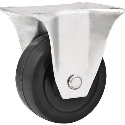 Rodizio fixo 2" leve 25kg borracha preta - Vonder