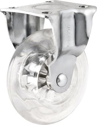 Rodizio Fixo 1.3/8  Leve 20kg Poliuretano Transparente - Von