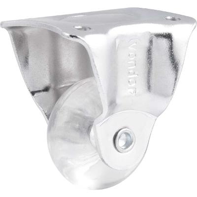 Rodizio Fixo 1.3/8  Leve 20kg Poliuretano Transparente - Von