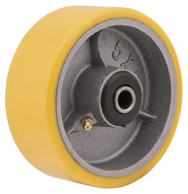 Roda De Poliuretano 6  Média 280kg Eixo Rolamento Rolete 19m