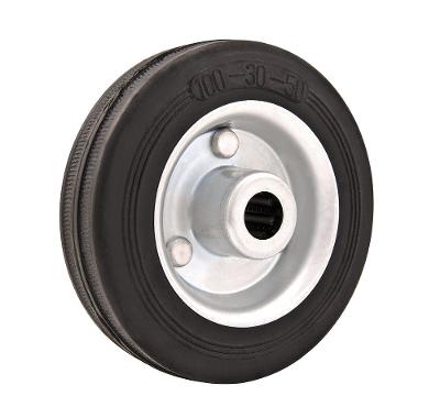 Roda De Borracha 8  Leve 150kg Eixo Rolamento Rolete 20mm Nú