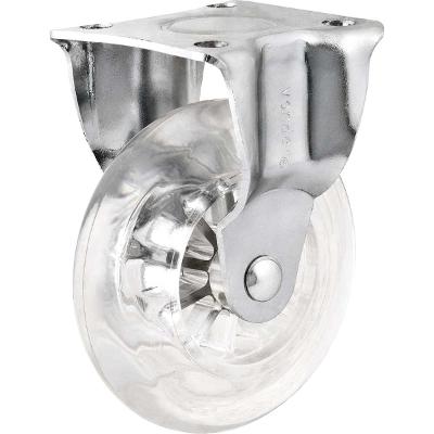 Rodizio fixo 3" leve 55kg poliuretano transparente - Vonder