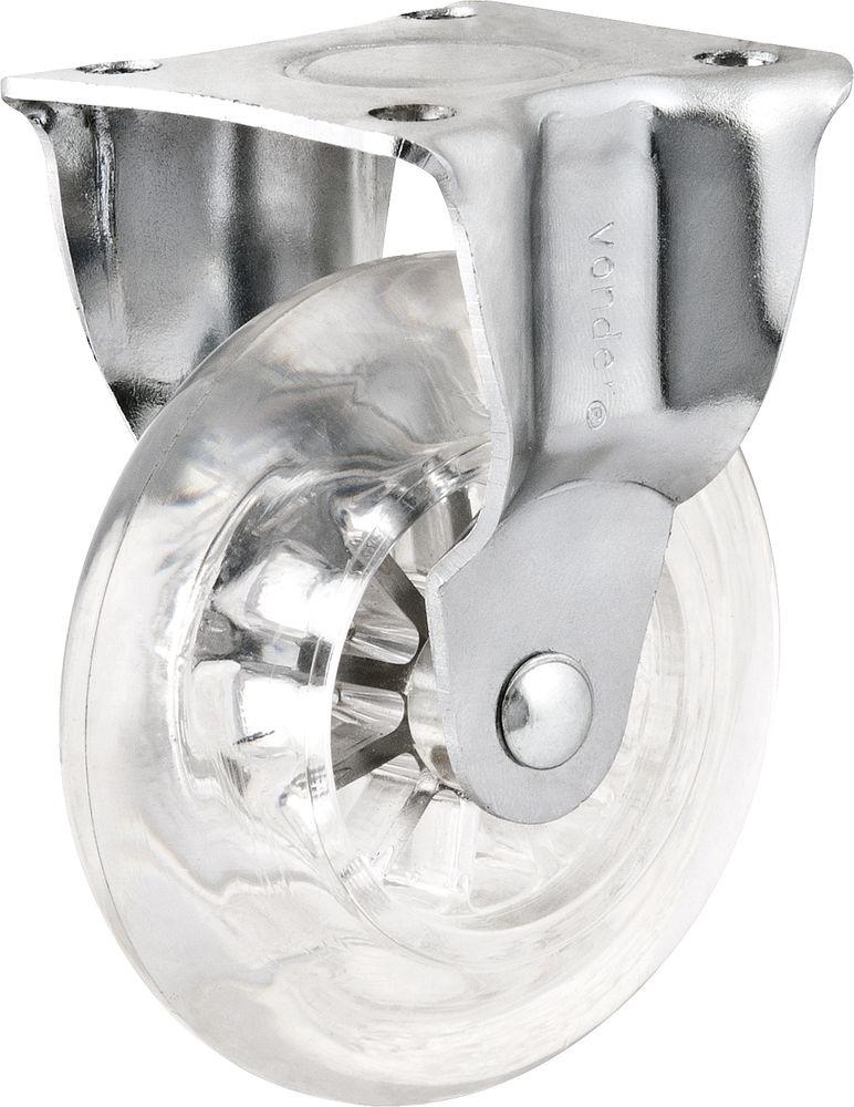 Rodizio fixo 2" leve 35kg poliuretano transparente Vonder - 1