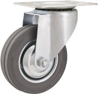 Rodizio Giratório 4 Leve 60kg Chapa Borracha Cinza Vonder - 1