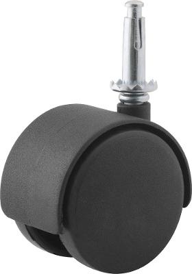 Rodizio Giratório Duplo 60mm 30kg Nylon Pino Cone 8x38mm Rc9