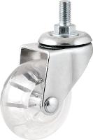 Rodízio Com Pino 3" Pu Transp Nove54 - 1