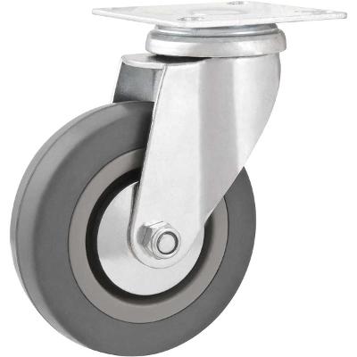 Rodizio Giratório 4  Média 55kg Núcleo Pvc Borracha Cinza Rg