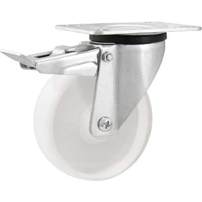 Rodizio giratório c/ freio 4" média 100kg nylon gf604 Vonder