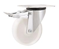 Rodizio giratório c/ freio 4" média 100kg nylon gf604 Vonder - 1