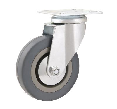 Rodizio Giratório 2  Média 27kg Núcleo Pvc Borracha Cinza Rg