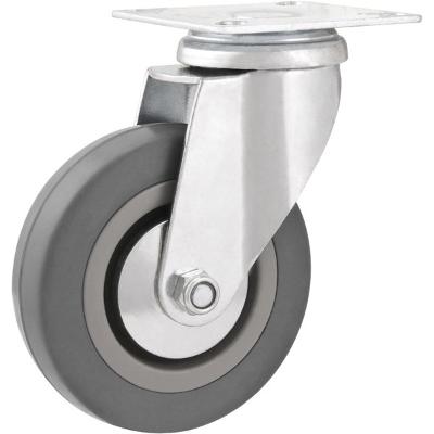 Rodizio Giratório 2  Média 27kg Núcleo Pvc Borracha Cinza Rg