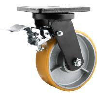 Rodizio Giratório com Freio 6'' Pu+Ferro Industrial Vonder - 1